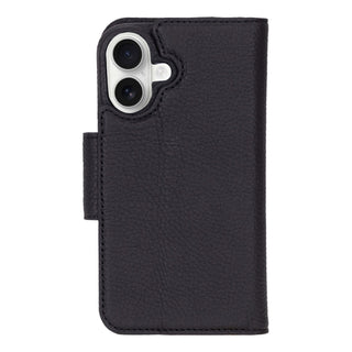 Custom Burkley Single Fold Wallet for iPhone 16, Pebble Black - BlackBrook Case