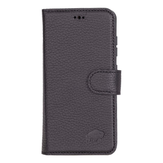 Custom Carter Single Fold Wallet for Samsung Galaxy S25, Pebble Black - BlackBrook Case