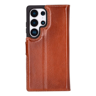 Custom Carter Single Fold Wallet for Samsung Galaxy S25 Ultra, Burnished Tan - BlackBrook Case