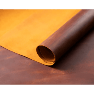 Custom Cut Genuine Leather Sheet for Crafting, Saddle Brown - UnBranded
