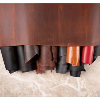 Custom Cut Genuine Leather Sheet for Crafting, Saddle Brown - UnBranded