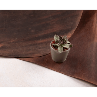 Custom Cut Genuine Leather Sheet for Crafting, Saddle Brown - UnBranded