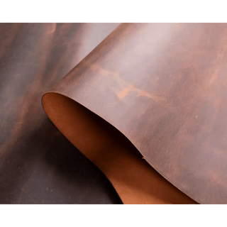 Custom Cut Genuine Leather Sheet for Crafting, Saddle Brown - UnBranded