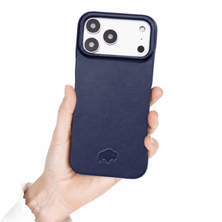 Dax Leather iPhone 17 Pro MagSafe Case, Deep Blue - BlackBrook Case