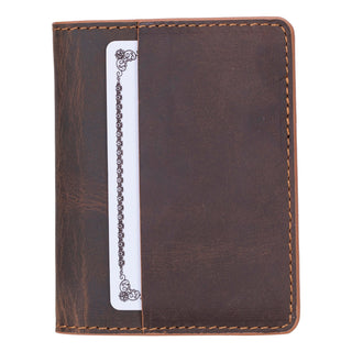 Dean Card Wallet, Distressed Coffee - BlackBrook Case