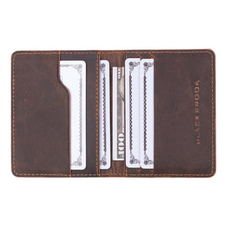 Dean Card Wallet, Distressed Coffee - BlackBrook Case