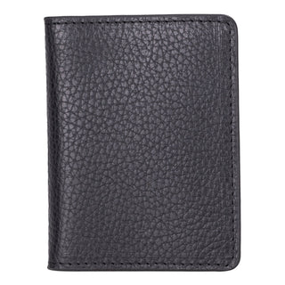 Dean Full‑Grain Leather Card Wallet, Pebble Black - BlackBrook Case