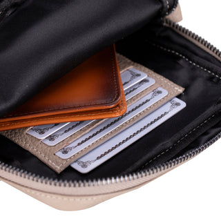 Dillon Full‑Grain Leather Crossbody Bag – Burnished Tan - BlackBrook Case