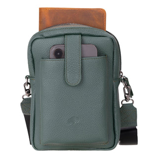 Dillon Full‑Grain Leather Crossbody Bag – Green - BlackBrook Case