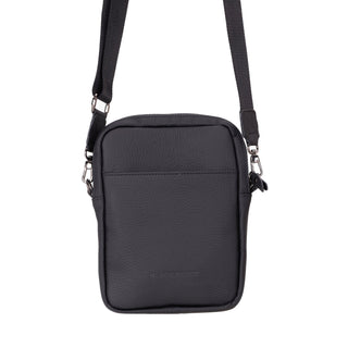 Dillon Full‑Grain Leather Crossbody Bag – Pebble Black - BlackBrook Case