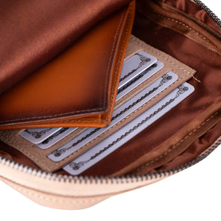 Dillon Full‑Grain Leather Crossbody Bag – Sand - BlackBrook Case