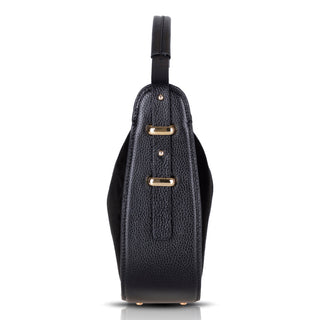 Dolcezza Suede Leather Women's Bag, Black - BlackBrook Case