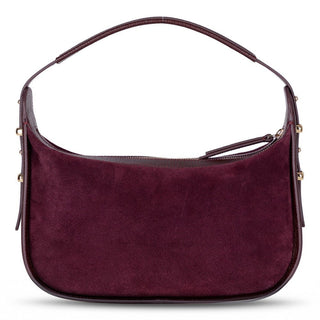 Dolcezza Suede Leather Women's Bag, Burgundy - UnBranded