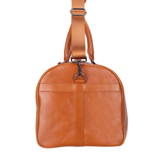 Dolly Full-Grain Leather Weekender Bag, Burnished Tan - BlackBrook Case