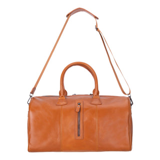 Dolly Full-Grain Leather Weekender Bag, Burnished Tan - BlackBrook Case