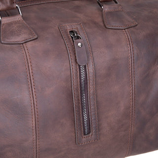 Dolly Full - Grain Leather Weekender Bag, Gray - BlackBrook Case