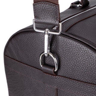 Dolly Full - Grain Leather Weekender Bag, Gray - BlackBrook Case