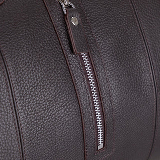 Dolly Full - Grain Leather Weekender Bag, Gray - BlackBrook Case