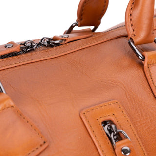 Dolly Full - Grain Leather Weekender Bag, Gray - BlackBrook Case