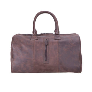 Dolly Full - Grain Leather Weekender Bag, Gray - BlackBrook Case