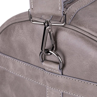 Dolly Full - Grain Leather Weekender Bag, Gray - BlackBrook Case