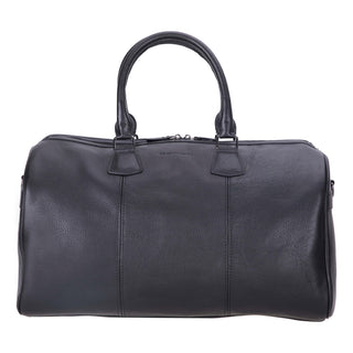 Dolly Full-Grain Leather Weekender Bag, Pebble Black - BlackBrook Case
