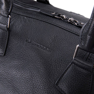 Dolly Full-Grain Leather Weekender Bag, Pebble Black - BlackBrook Case