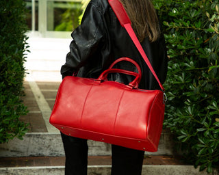 Dolly Full - Grain Leather Weekender Bag, Saddle Brown - BlackBrook Case