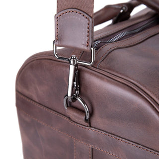 Dolly Full - Grain Leather Weekender Bag, Saddle Brown - BlackBrook Case