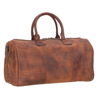 Dolly Full - Grain Leather Weekender Bag, Saddle Brown - BlackBrook Case
