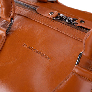 Dolly Leather Weekender Bag, Burnished Tan - BlackBrook Case
