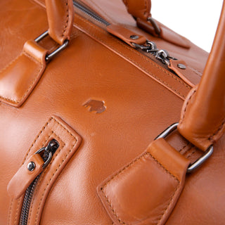 Dolly Leather Weekender Bag, Burnished Tan - BlackBrook Case