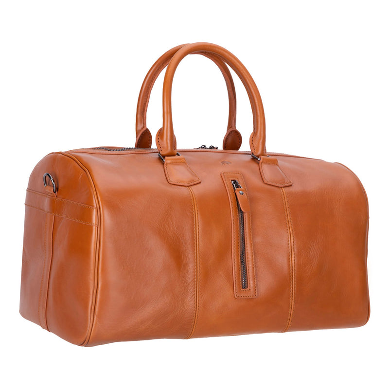 Dolly Full - Grain Leather Weekender Bag, Burnished Tan - BlackBrook Case