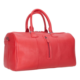 Dolly Leather Weekender Bag, Pebble Red - UnBranded