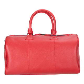 Dolly Leather Weekender Bag, Pebble Red - UnBranded