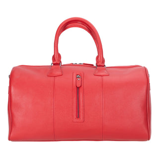 Dolly Leather Weekender Bag, Pebble Red - UnBranded