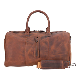 Dolly Leather Weekender Bag, Saddle Brown - UnBranded