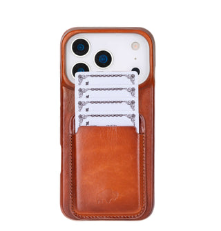 Duke Leather MagSafe Wallet, Burnished Tan - BlackBrook Case