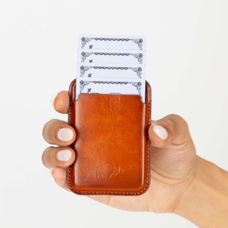 Duke Leather MagSafe Wallet, Burnished Tan - BlackBrook Case