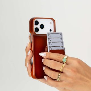 Duke Leather MagSafe Wallet, Burnished Tan - BlackBrook Case