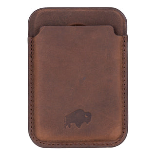 Duke Leather MagSafe Wallet, Distressed Coffee - BlackBrook Case