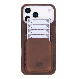 Duke Leather MagSafe Wallet, Distressed Coffee - BlackBrook Case