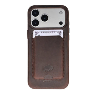 Duke Leather MagSafe Wallet, Distressed Coffee - BlackBrook Case