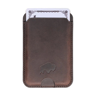 Duke Leather MagSafe Wallet, Distressed Coffee - BlackBrook Case