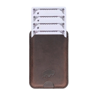 Duke Leather MagSafe Wallet, Distressed Coffee - BlackBrook Case