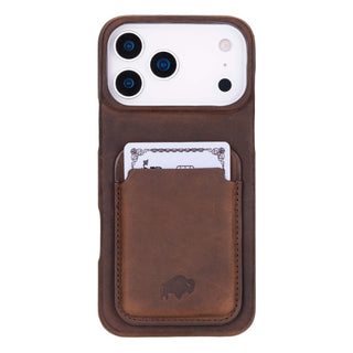Duke Leather MagSafe Wallet, Distressed Coffee - BlackBrook Case