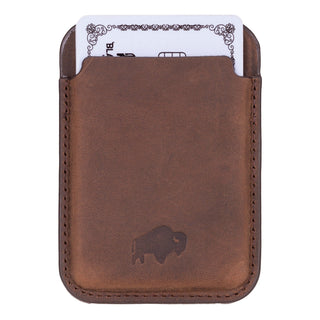 Duke Leather MagSafe Wallet, Distressed Coffee - BlackBrook Case