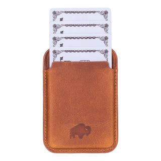 Duke Leather MagSafe Wallet, Golden Brown - BlackBrook Case