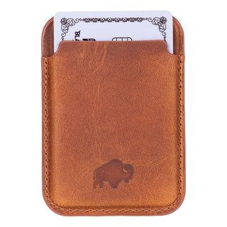 Duke Leather MagSafe Wallet, Golden Brown - BlackBrook Case