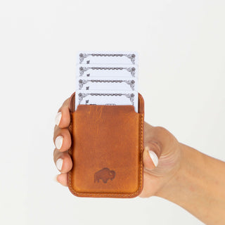 Duke Leather MagSafe Wallet, Golden Brown - BlackBrook Case